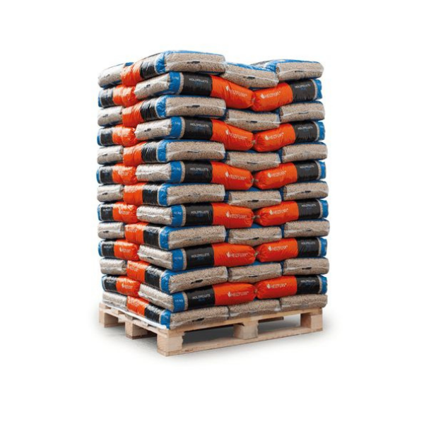 Heizfuxx Holzpellets Blue – 975 kg Palette (65 x 15 kg) – Hochwertige Holzpellets für Pelletöfen, ENplus A1